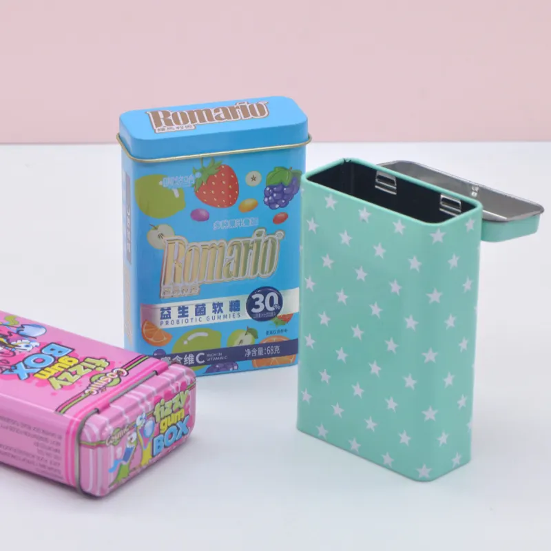 Fabricants de boîtes en fer blanc pour cookies, personnalisation du support de stock par paquet Xinhao 3
