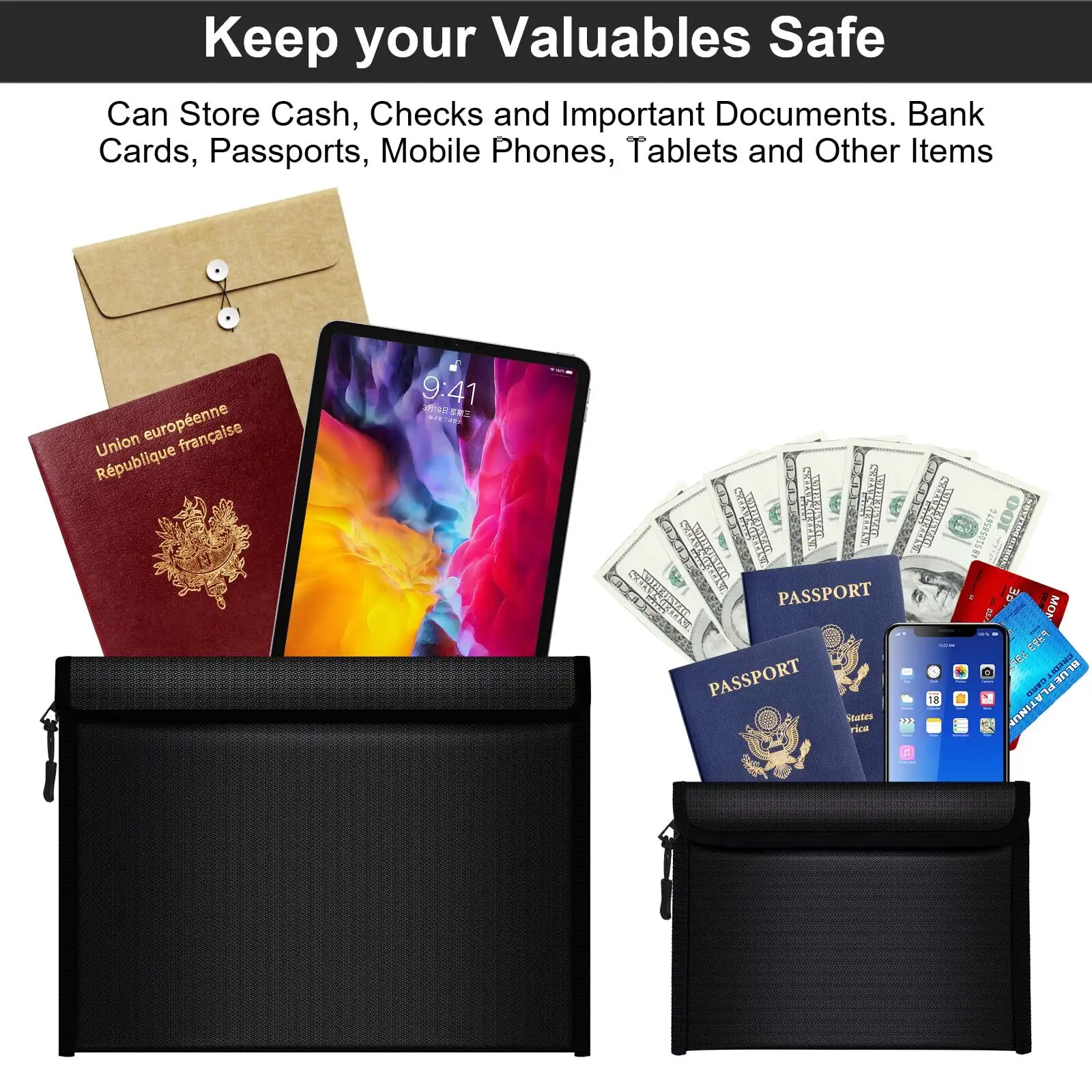 Good Selling Fireproof Document Bag with Lock Price List 9