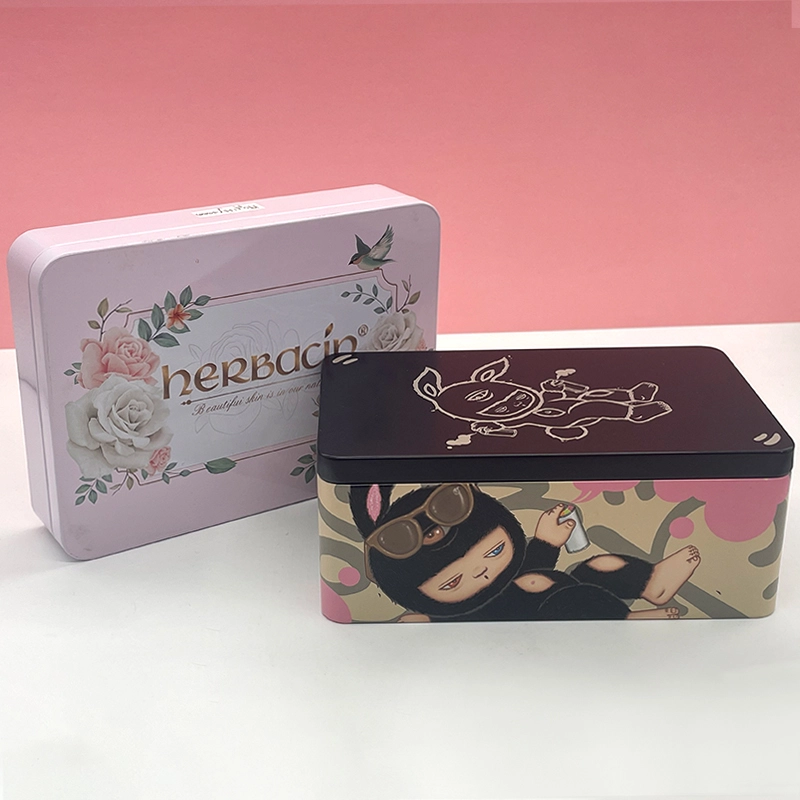 Customized Printed Metal Gift Tin box Packaging With Eva Insert Metal Tin Case Chocolate Biscuit Cookies Tin Container 1