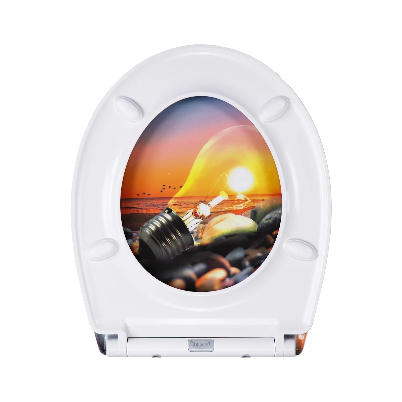 Asiento de inodoro de cierre suave de Duroplast - Fanmitrk 4