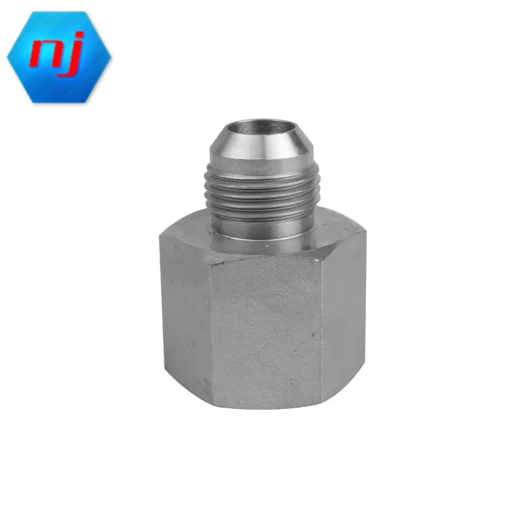 Adaptador hidráulico SAE macho JIC a serie recta femenina de acero al carbono NPTF 2405/5JN 1