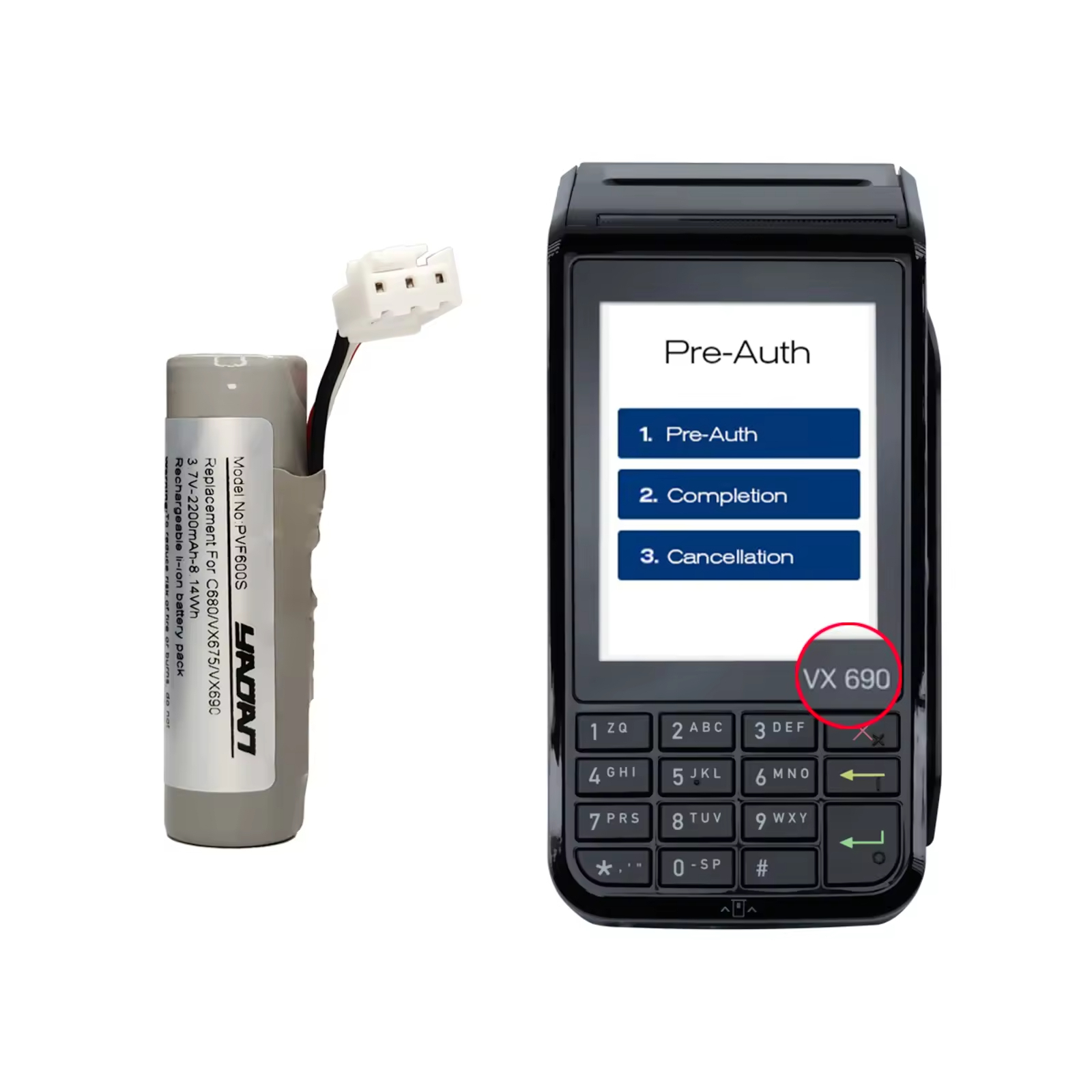 بطارية بديلة مخصصة لنقاط البيع المتنقلة Verifone C680/VX675/VX690 1