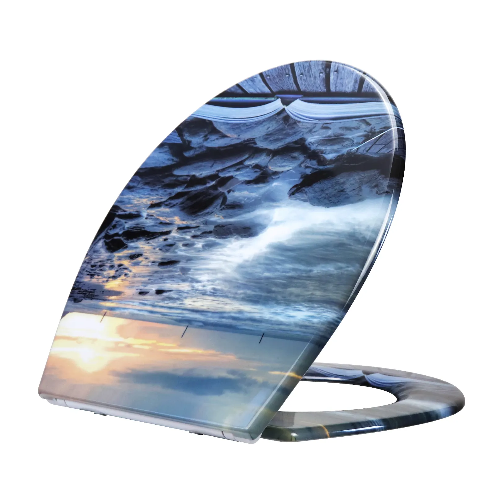 D Shaped Patterned Toilet Seat Wholesale - Fanmitrk 2