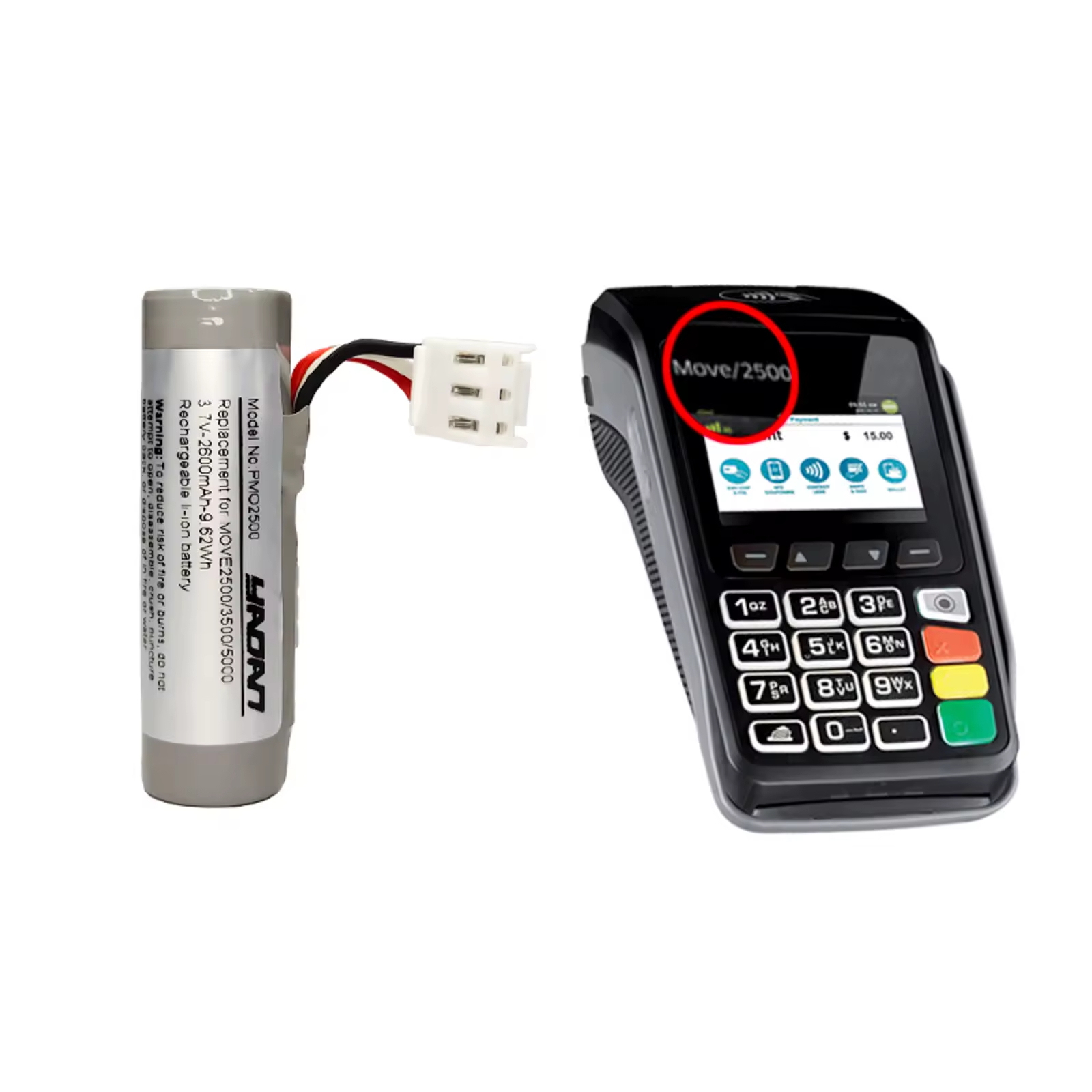 Custom Ingenico Payment Card Machine Move Series Replacement Battery 1