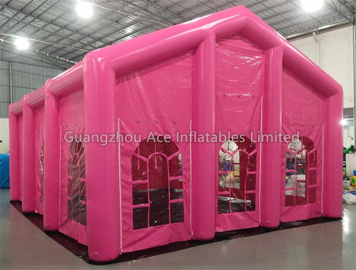Luftdichtes aufblasbares Festzelt, rosa, aufblasbares Hochzeitsfestzelt 1