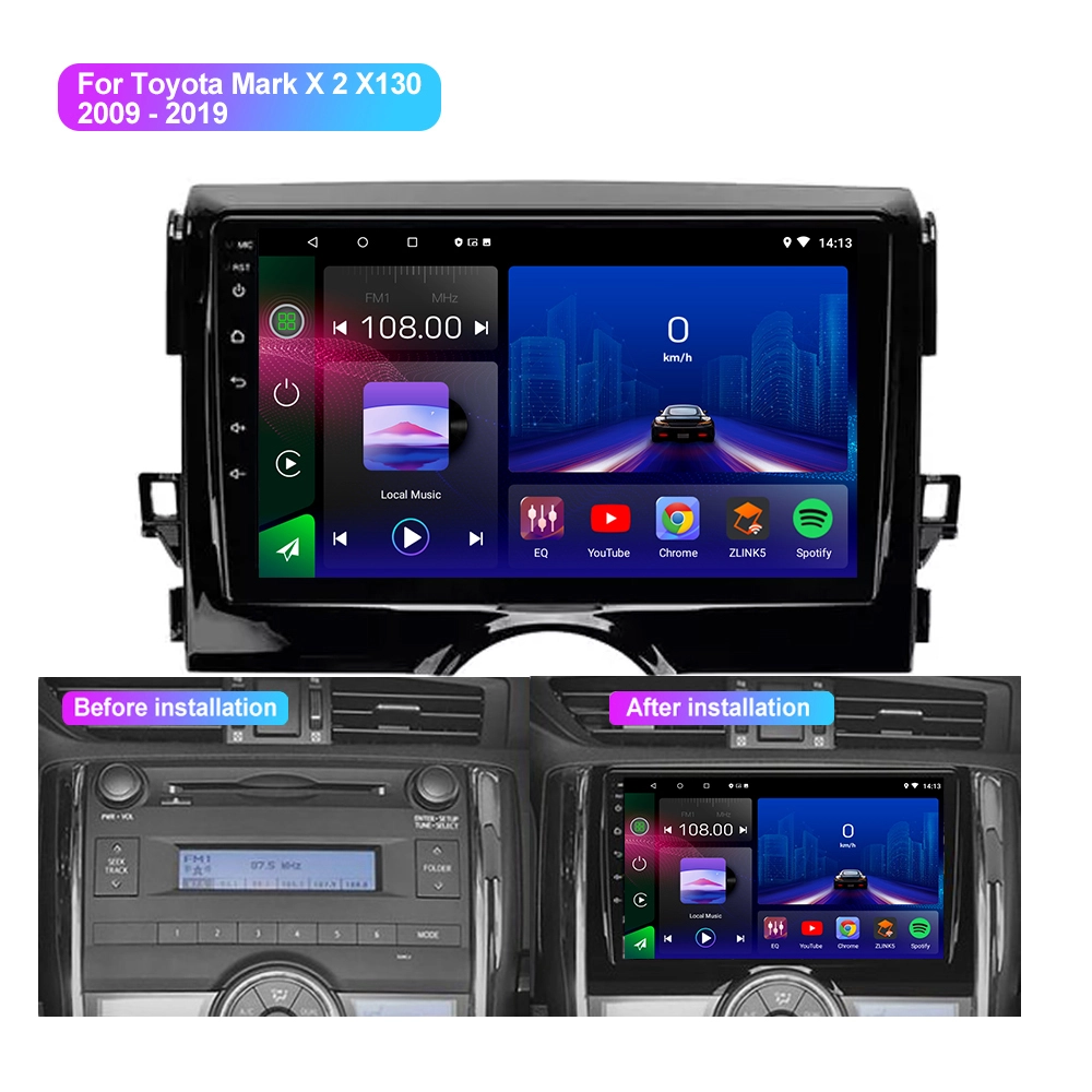 Jmance 9 بوصة لتويوتا مارك X 2 X130 2009 - 2019 الإطار أندرويد السيارات راديو السيارة Carplay 2 الدين الملاحة مشغل ديفيدي 1