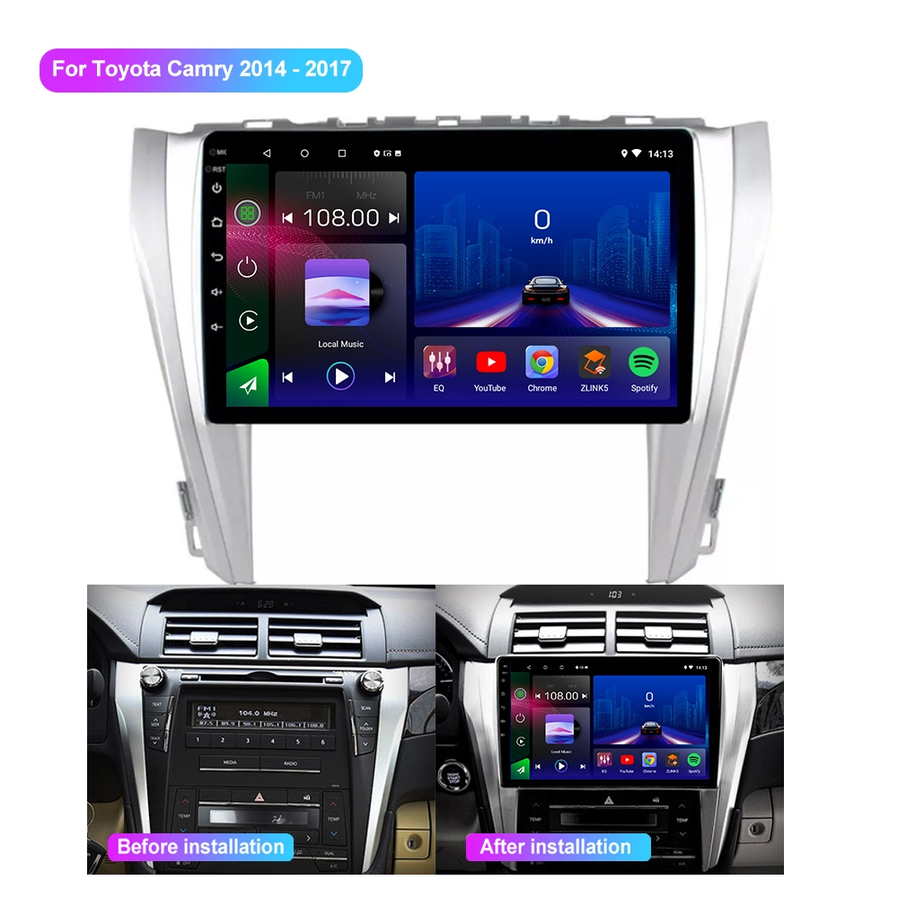 Sistema de Audio estéreo 10,2 Android 9 para Toyota Camry 2014 2015 2016 2017 marco radio de coche navegación gps 1