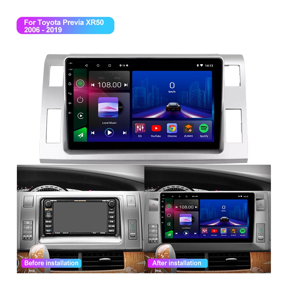 Jmance 10 pulgadas doble Din Dsp Rds Carplay Android Auto para Toyota Previa Xr50 2006 - 2019 reproductor Multimedia ESTÉREO 1
