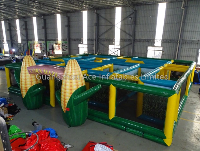 Laberinto inflable de laberinto de maíz para formación de equipos al aire libre 1