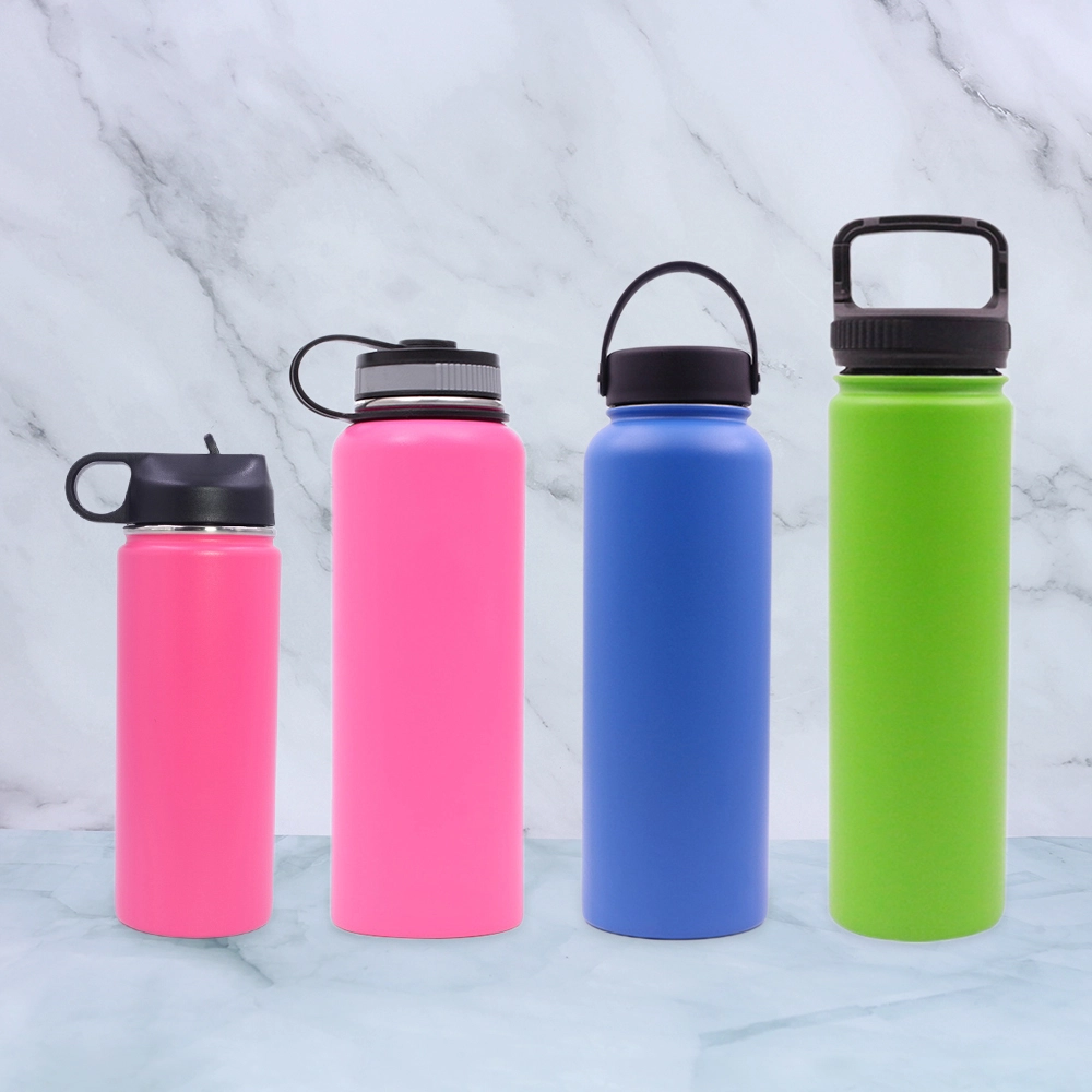 KingLine Double walls stainless steel vacuum flask bottle with handler for sports 1