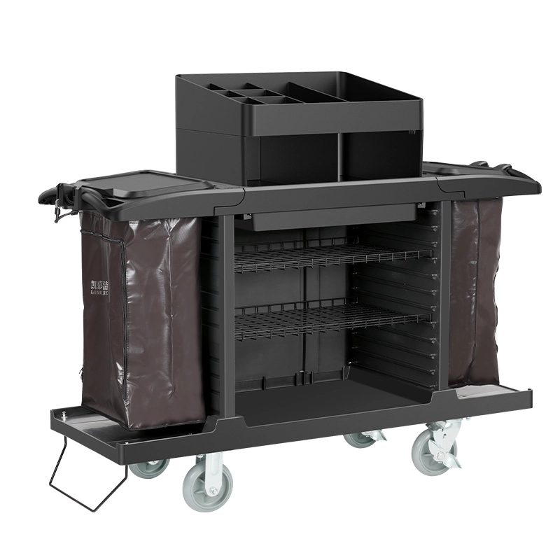 AF08159A Multi-Functional Hotel Service Cart Cleaning Janitor Housekeeping Service Trolley medical car Tool Cart 1