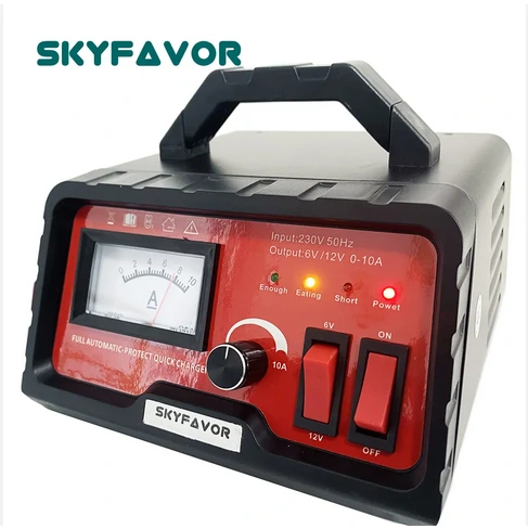 Fastรถบรรทุกรถจักรยานยนต์รถแบตเตอรี่เครื่องชาร์จ 6V 12V 10Aปรับน้ำท่วมเจลAGMการบำรุงรักษาฟรีDeep Cycle Battery Charger 1