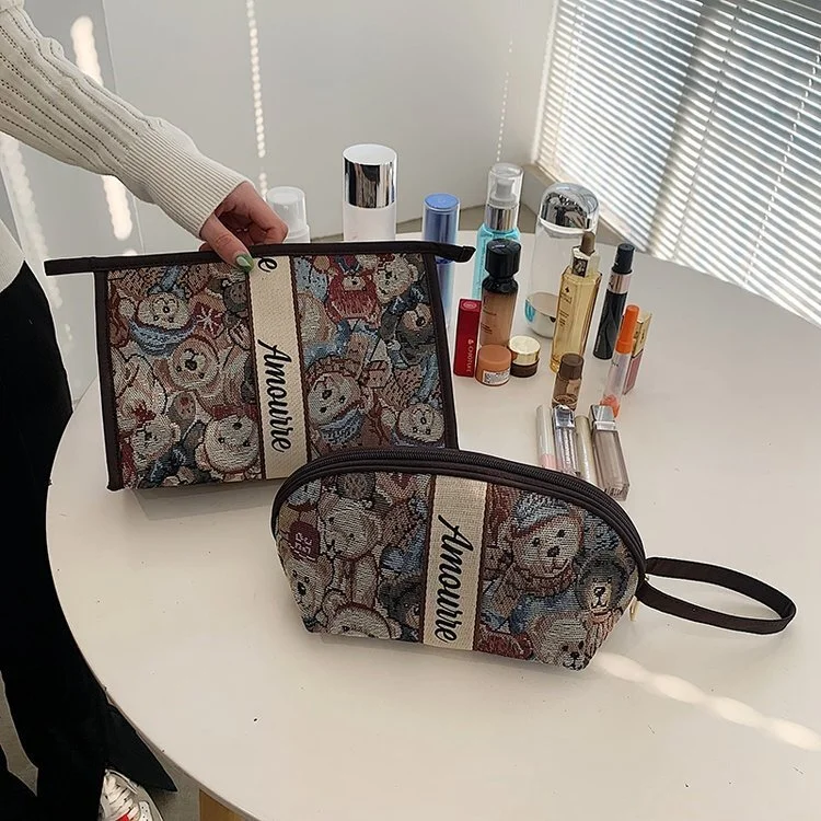 Damen-Toilettenartikel-Aufbewahrung, große Tasche, Reise-Schönheits-Hautpflege-Make-up-Tasche, Damen-Mode-Kosmetik-Einkaufstasche 1
