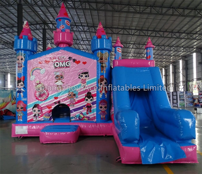 Inflatable LOL Bouncy Castle Combo Slide for Girls 1