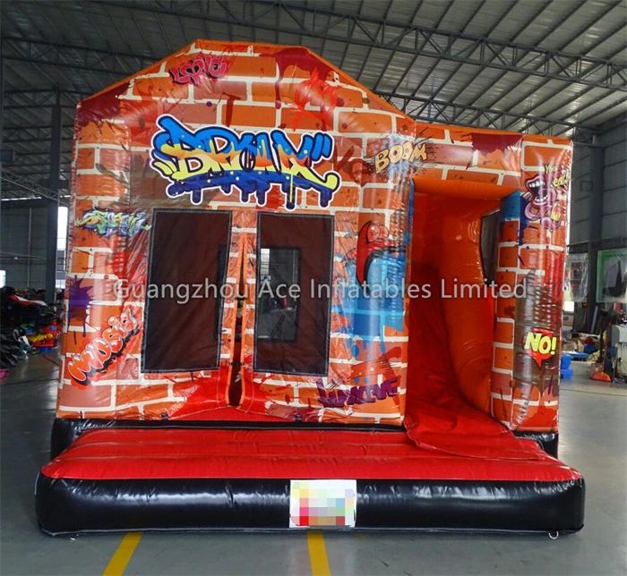 Ultimate Inflatable Graffiti Bouncy Castle Combo Slide - For Sale 1
