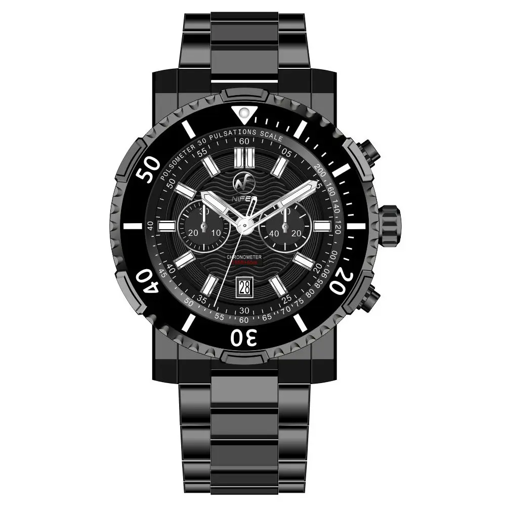 Titanium Chronograph for Luxury Watch Collecting Stainless Steel Quartz Watchfor Business 3