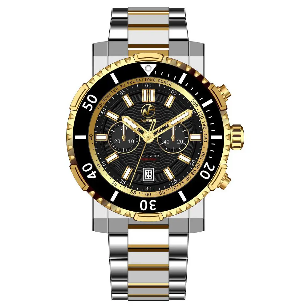 Titanium Chronograph for Luxury Watch Collecting Stainless Steel Quartz Watchfor Business 5