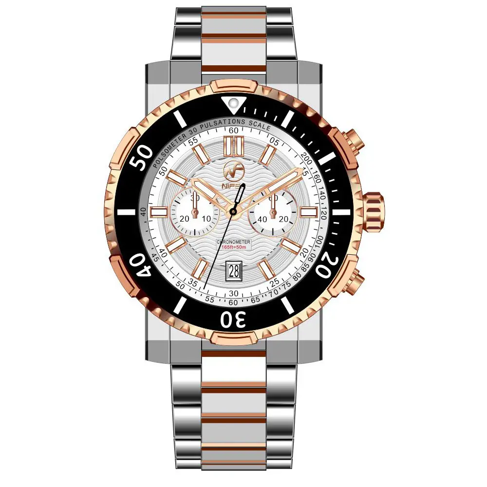 Titanium Chronograph for Luxury Watch Collecting Stainless Steel Quartz Watchfor Business 8
