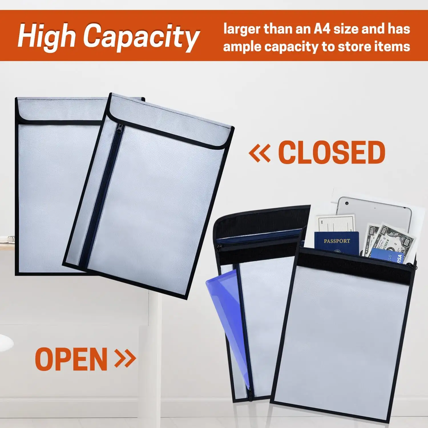 Water and Fireproof Document Bag Sanjiu 4