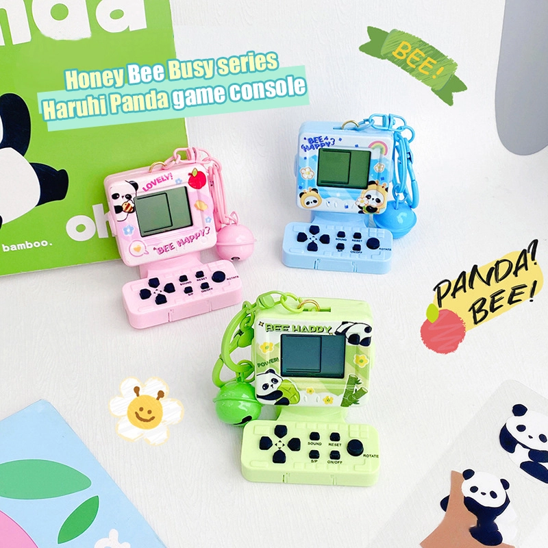 Little panda spring little panda computer game machine toy keychain female cute stationery shop clip baby machine car 1