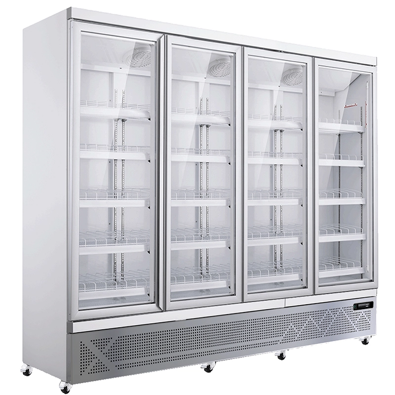 Refrigerador montado en la parte inferior de 4 puertas para exhibición comercial 1