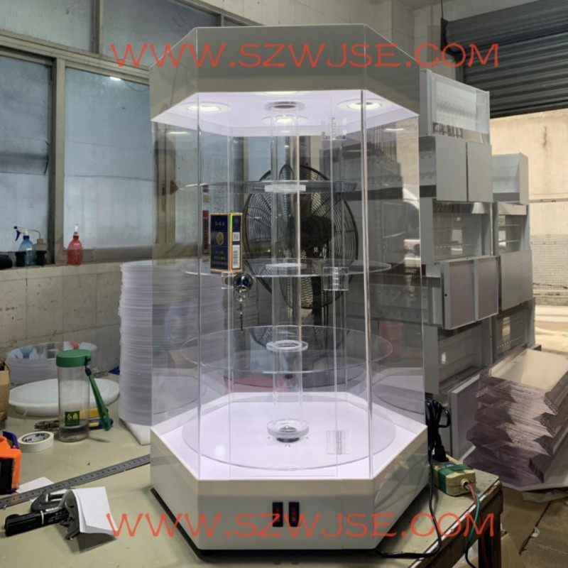 Acrylic Display Cases Clear Box Showcase Rotation Acrylic Display Case ...