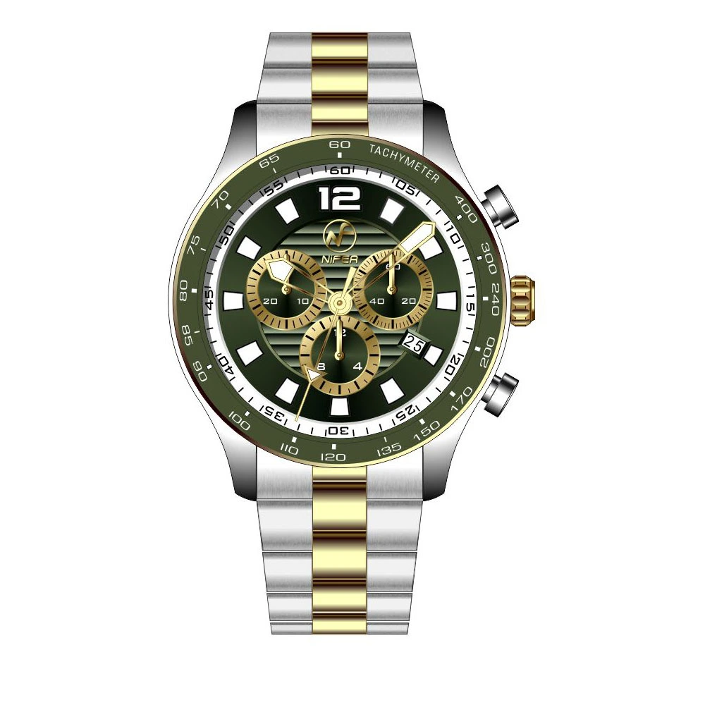 Quartz Chronograph Company for AviationStainless Steel Quartz Watch 5