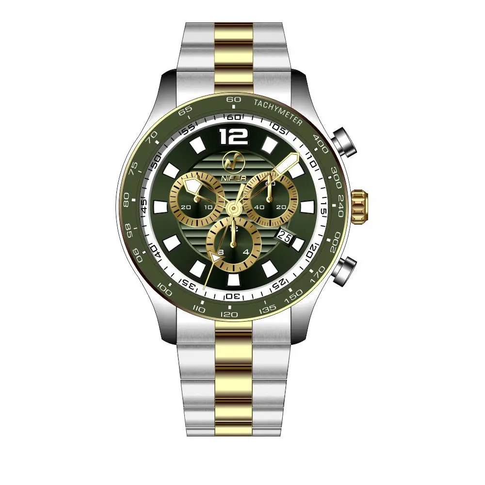 Quartz Chronograph Company for AviationStainless Steel Quartz Watch 5