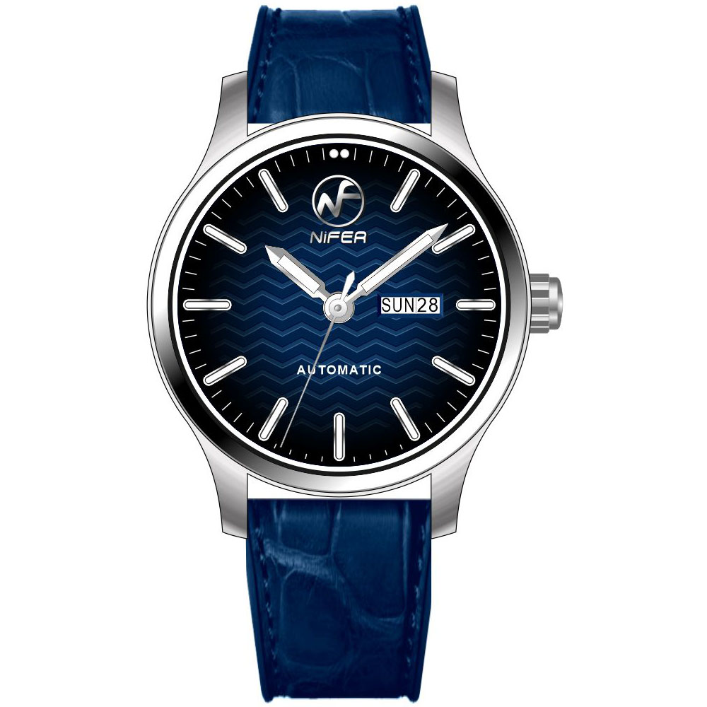 Orologio meccanico da uomo in acciaio inossidabile con cinturino in vera pelle premium classico da uomo personalizzato 2