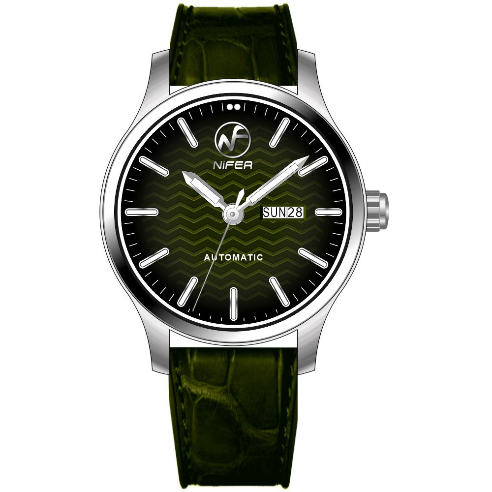 Orologio meccanico da uomo in acciaio inossidabile con cinturino in vera pelle premium classico da uomo personalizzato 3