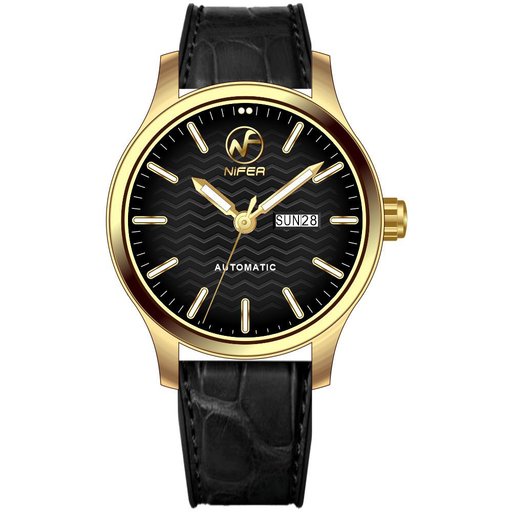 Orologio meccanico da uomo in acciaio inossidabile con cinturino in vera pelle premium classico da uomo personalizzato 5