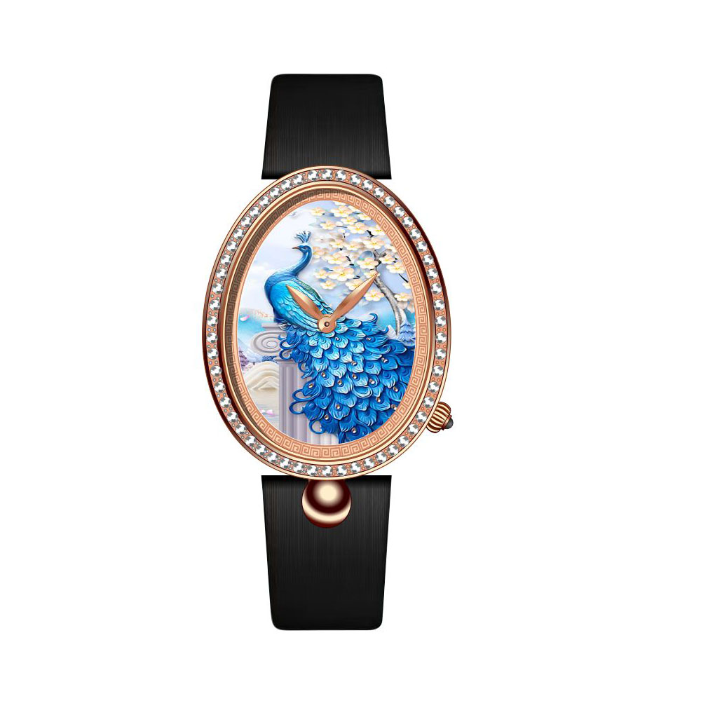 Nifer marca nova forma de lágrima retro temperamento moda personalizado diamante-incrustado high-end aço inoxidável senhoras relógio de quartzo 3