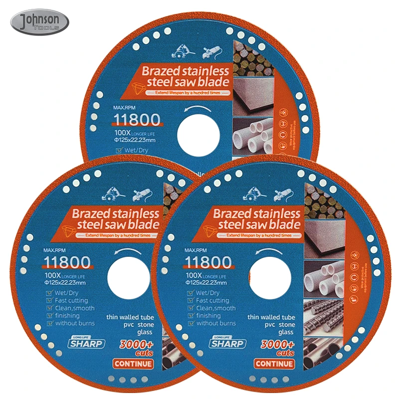 Alat Johnson 5/125mm Memotong Logam Vakum Brazed Diamond Saw Blade untuk Memotong Logam yang Tepat dan Cekap 1
