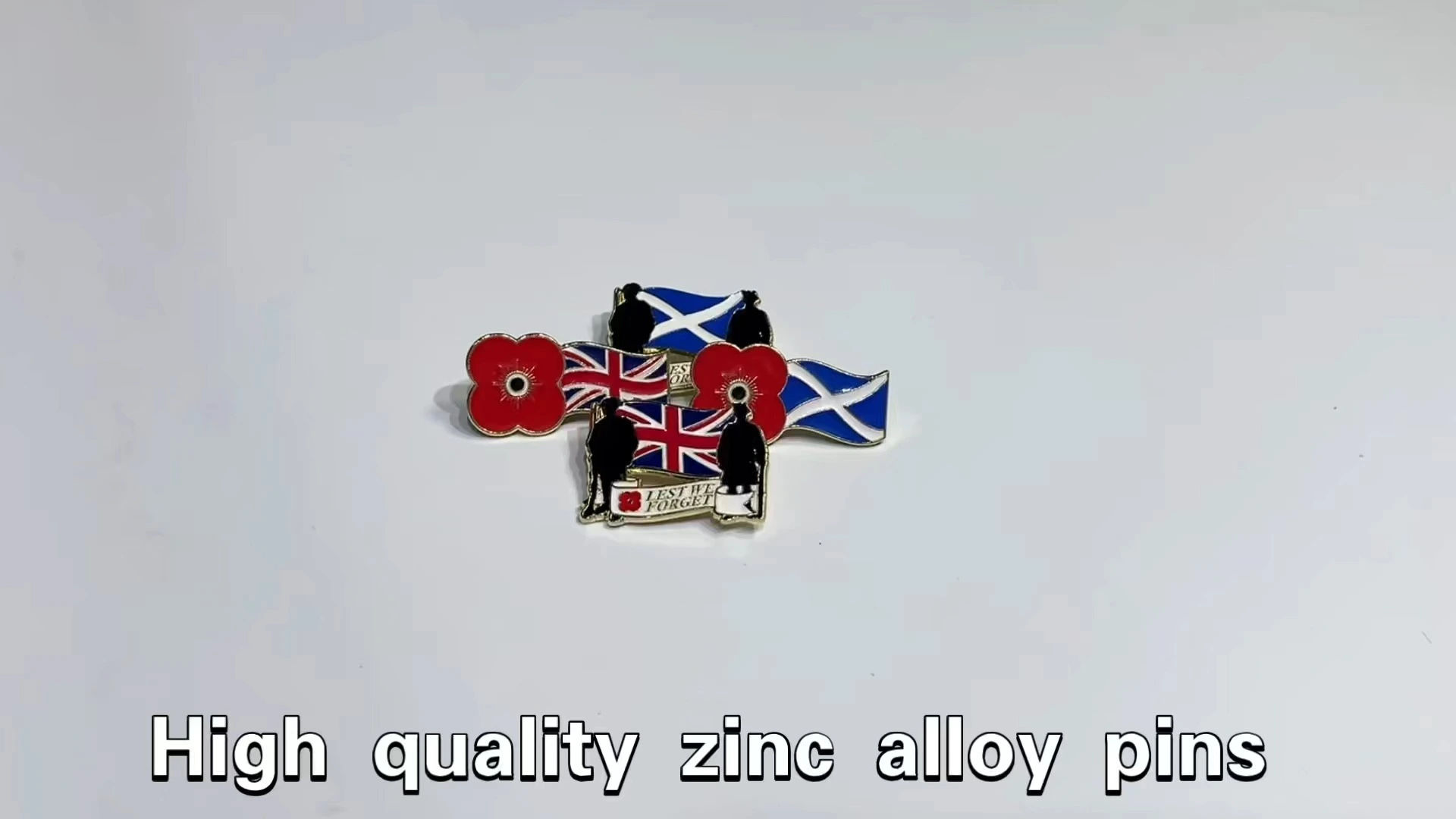 Custom metal zinc alloy soft hard enamel bulk national country flag lapel pin badge for sale 1