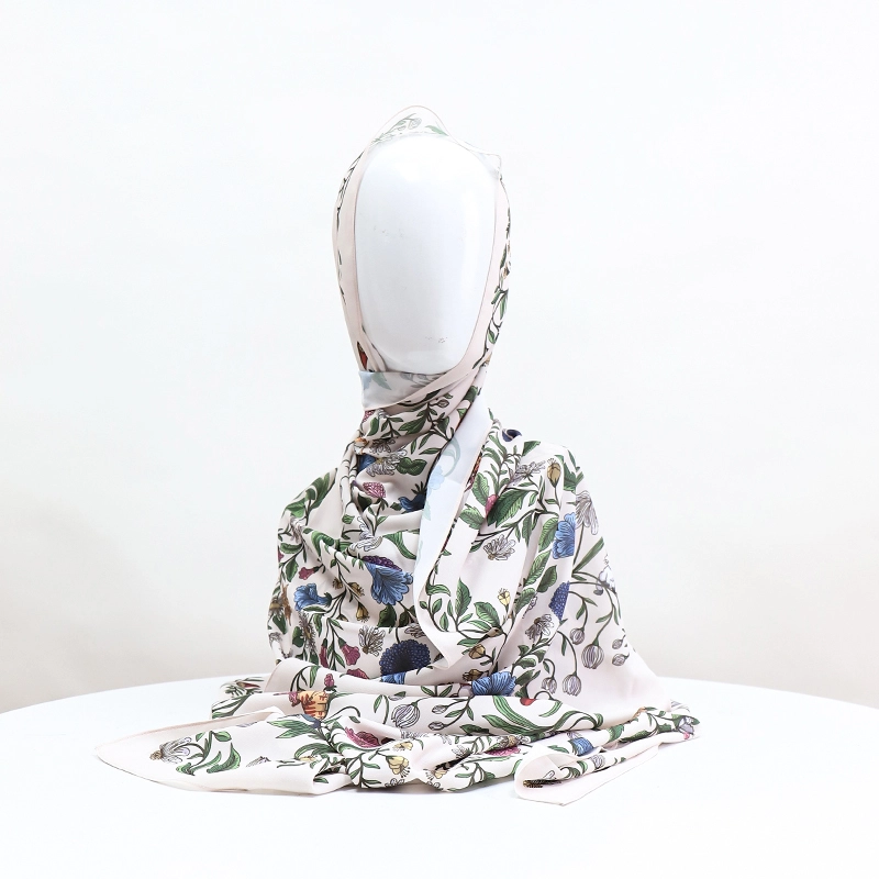 Wholesale Printed Korean Chiffon Hijabs Muslim Tudung Women Headscarf Adorable Scarves Chic 1