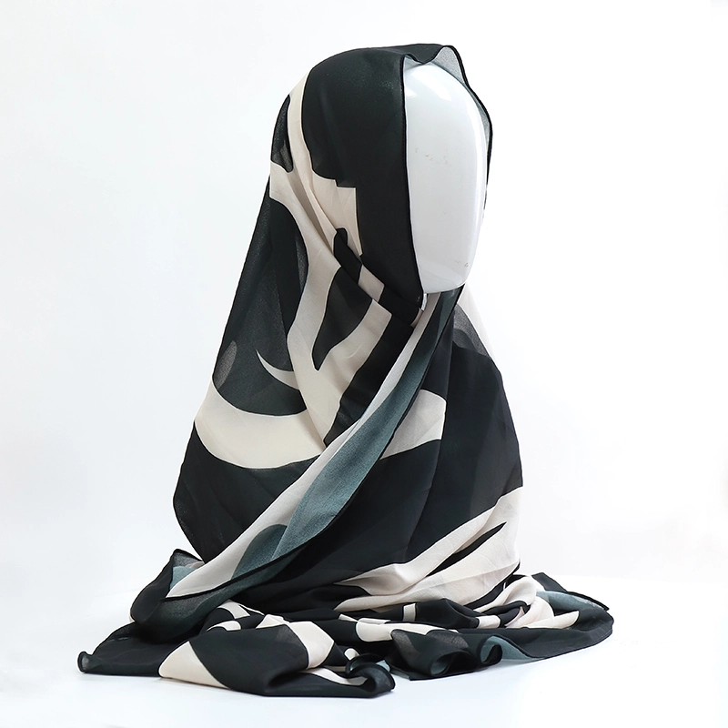 Hijab Print Hijab Muslim Sifon Mutiara Lembut Hijab Premium Print Selendang Jilbab Syal 1