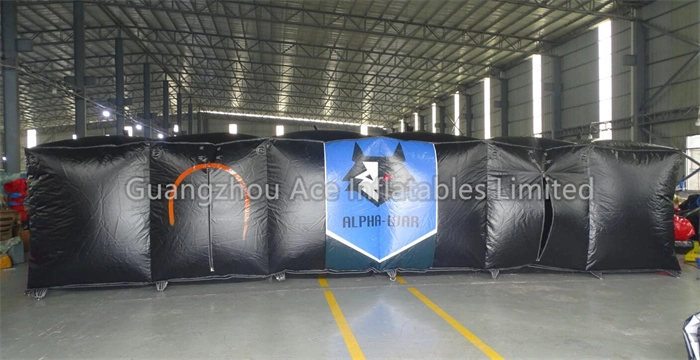 Arena de laberinto inflable con etiqueta láser al aire libre: juegos de formación de equipos 1