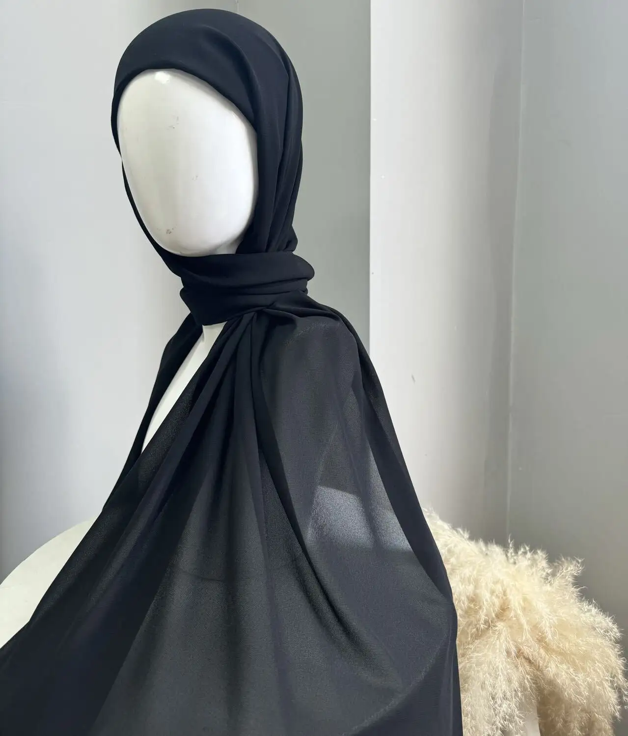 Hot Sale Instant Chiffon Hijab with Undercap for Supermarket 4