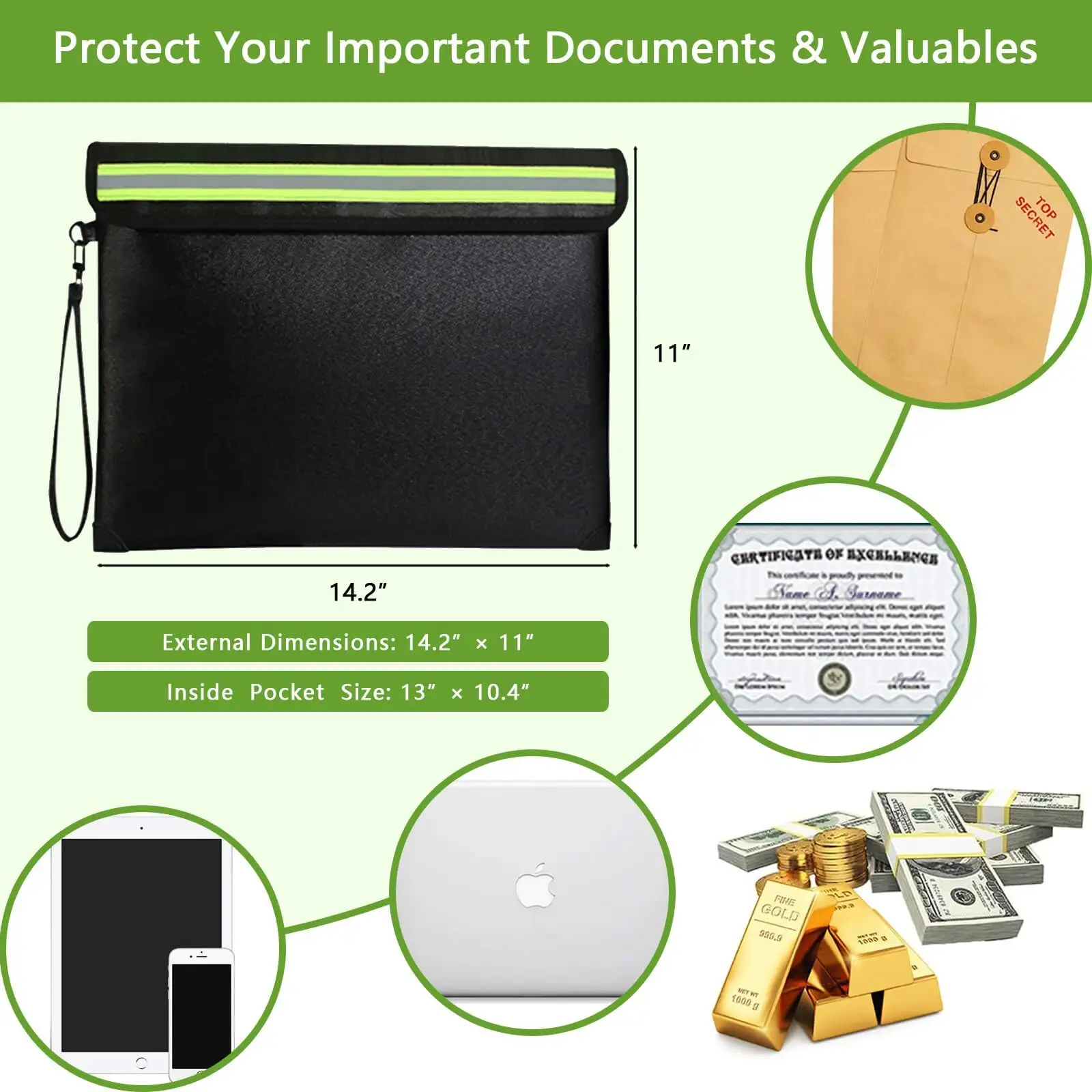 Sanjiu Best Fire and Waterproof Document Bag / with Good Price 6