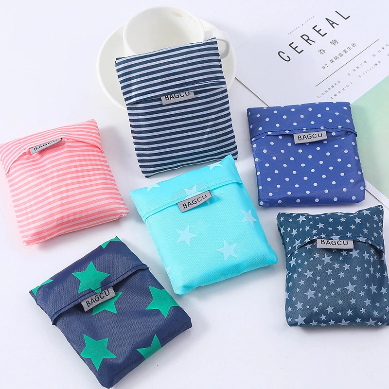 Fashion portable shopping bag woman supermarket shopping bag square foldable recycle tote bag 1