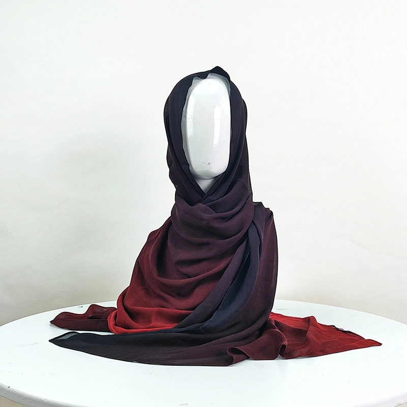Grosir Jual Terlaris Syal Celup Dasi Modal Rayon Kustom Jilbab Gradien Ombre Cetak Kualitas Tinggi 1