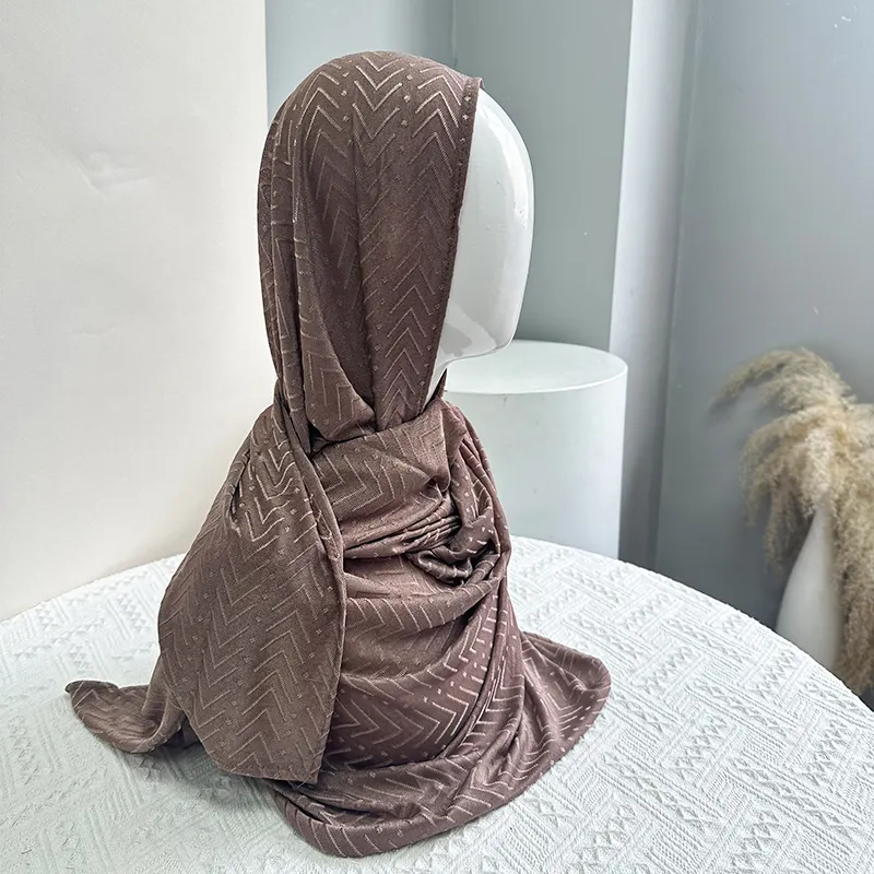 Quality Mushy Plain Hijab for Supermarket 4