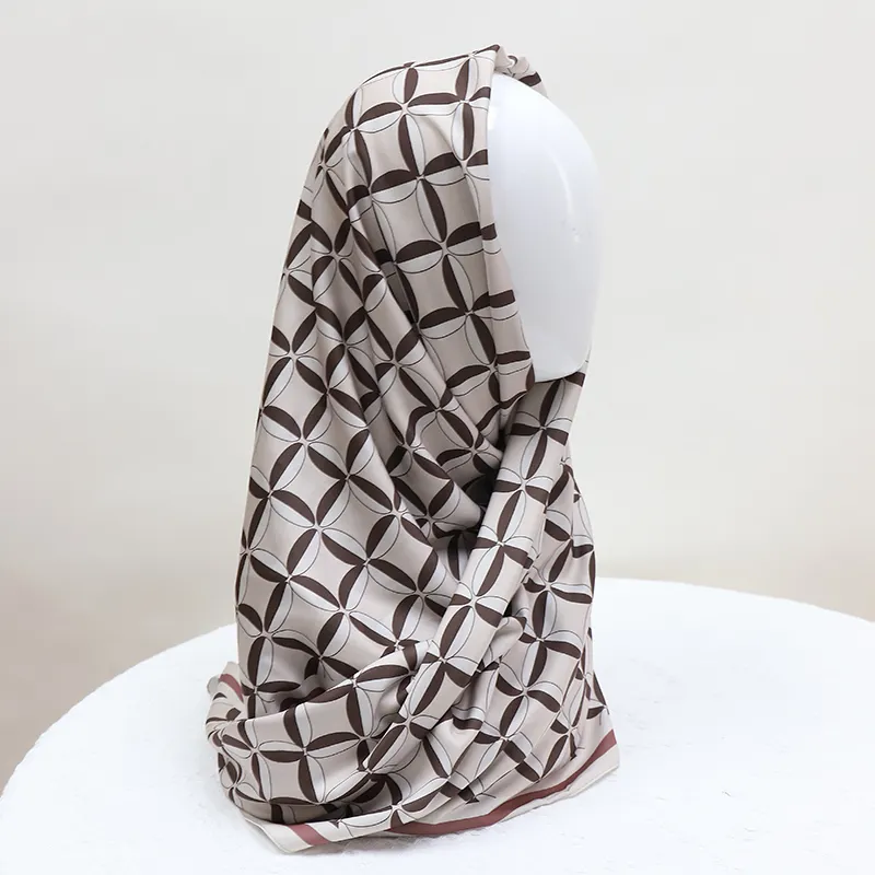 For Sale Square Hijab Chiffon by Qidian Textile 4