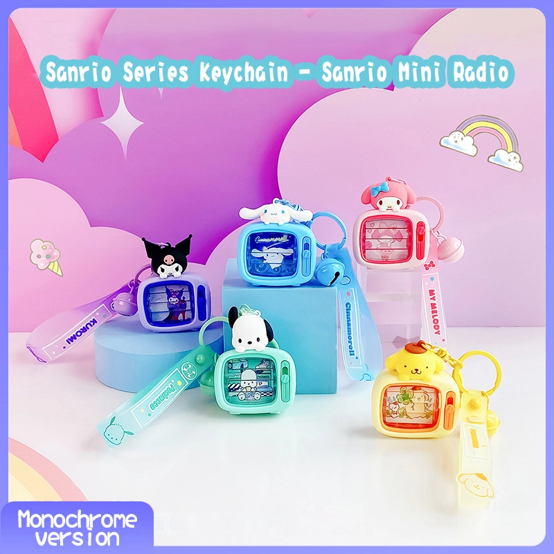 Genuine Sanrio authorised mini TV station machine cute fun Kuromi doll bag charm car key chain 1