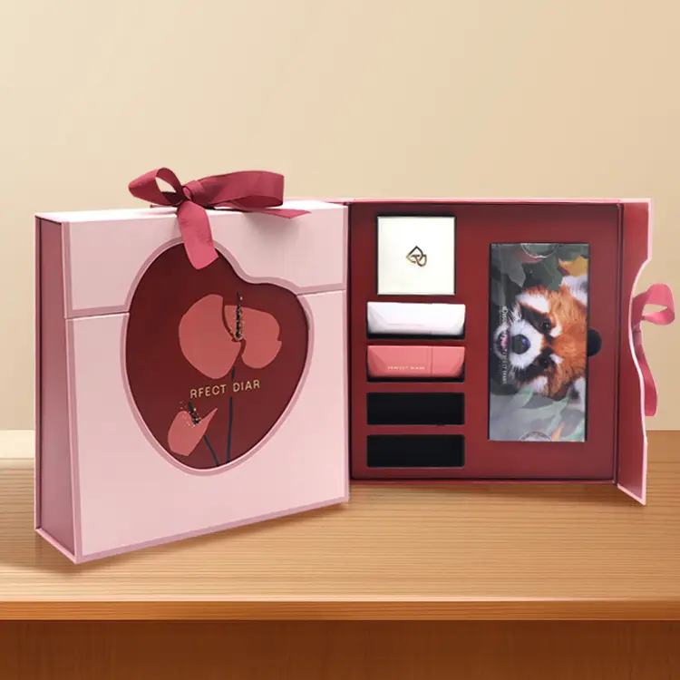 Creative double door cosmetics box customization 1