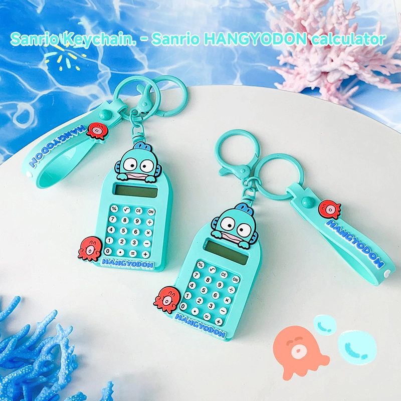 Genuine Sanrio half-fisherman Hanton computer pendant cartoon cute schoolbag charm student keychain accessories 1