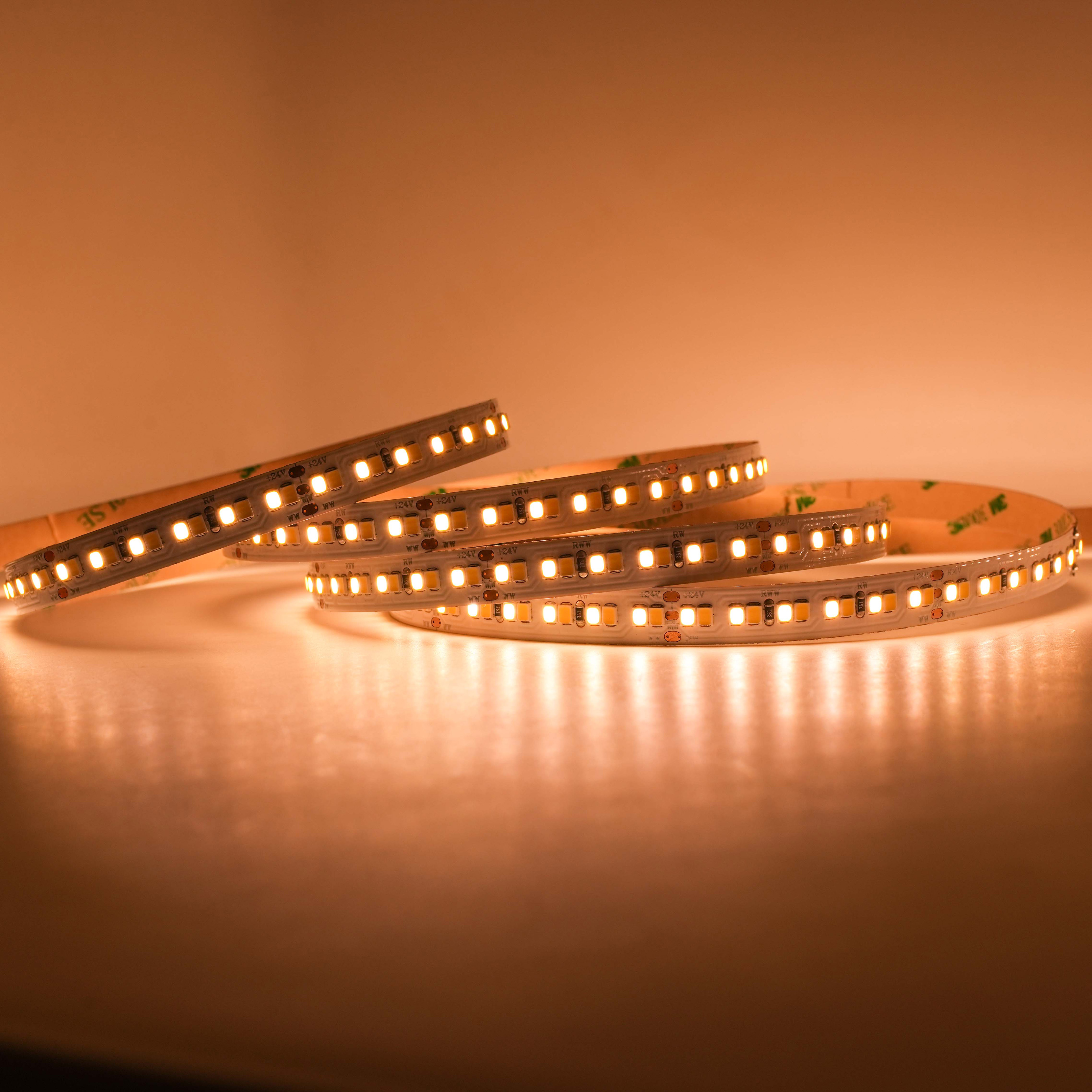 24V CCT LED ajustable personalizado Cinta 2835 224LED Luz de tira flexible CRI95 4