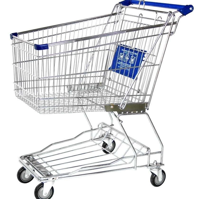 Supermarket Shopping Cart with Africa Wheel Baby Seat for Mall Wheelchair Portable Trolley Carts 1