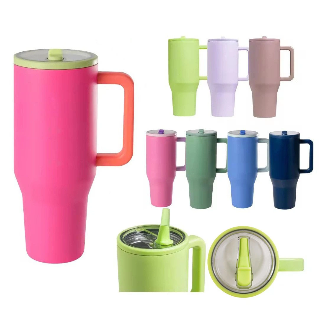 Vaso HydroJug Traveler de acero inoxidable aislado Konvini de 40 oz con asa ZY-31 1