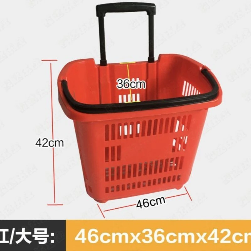 Cesta de lavandería popular para tienda de comestibles, cesta de compras colgante con mango de plástico para supermercado, cesta de plástico 1